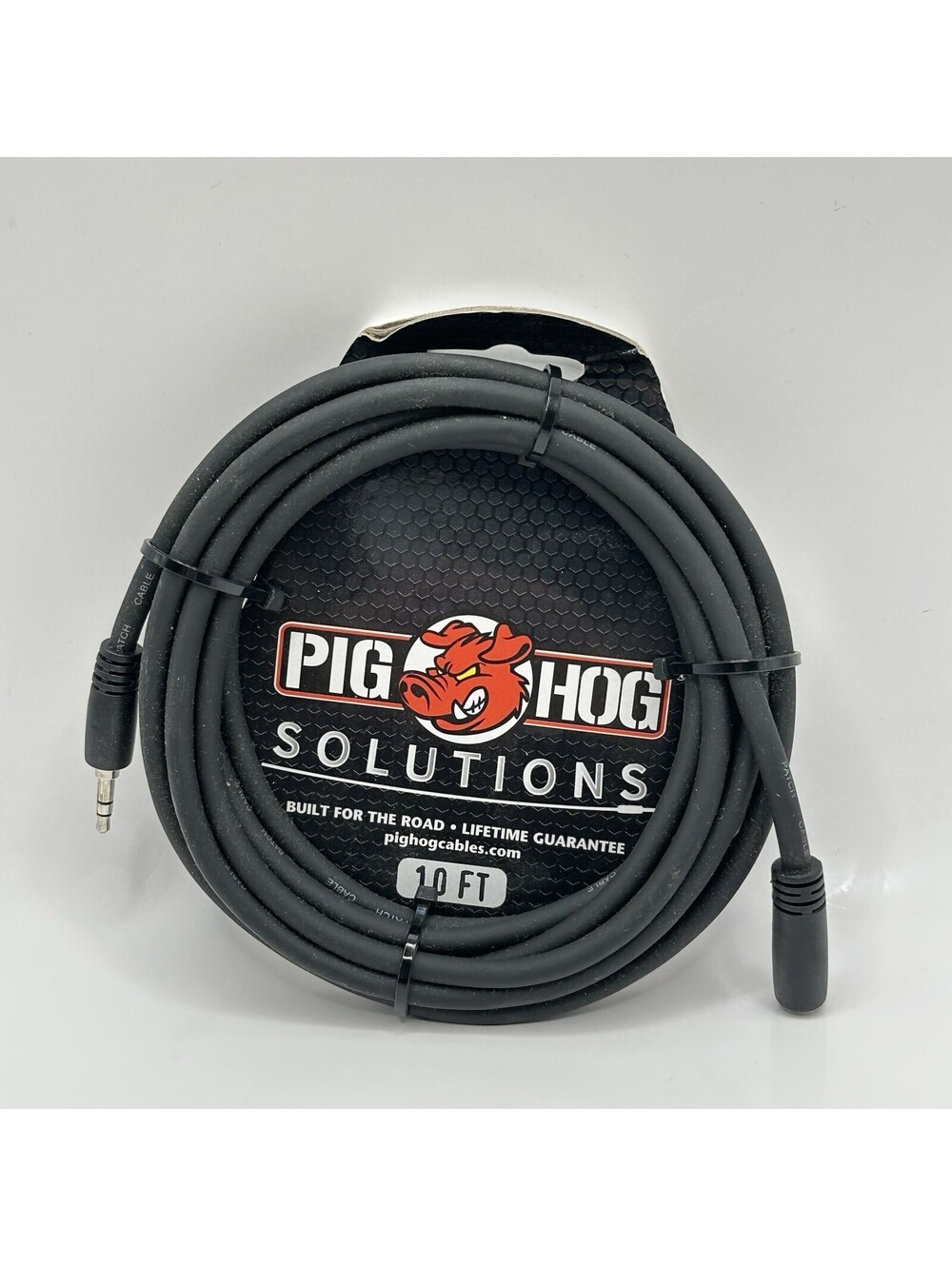 PIG HOG 10ft 3.5mm TRS Headphone Extension Cable Male to Female Heavy Duty Audio